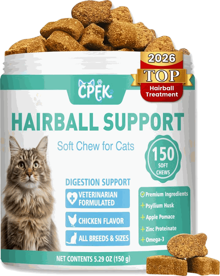 CPEK Hairball Support Soft Chews for Cats